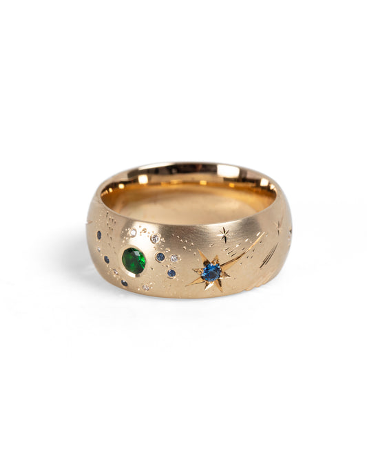 Blue Sapphire & Green Tsavorite