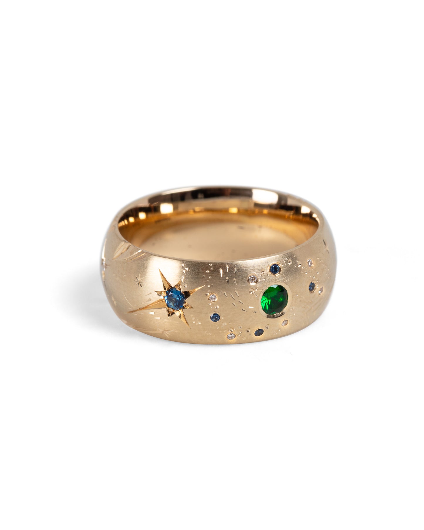 Blue Sapphire & Green Tsavorite