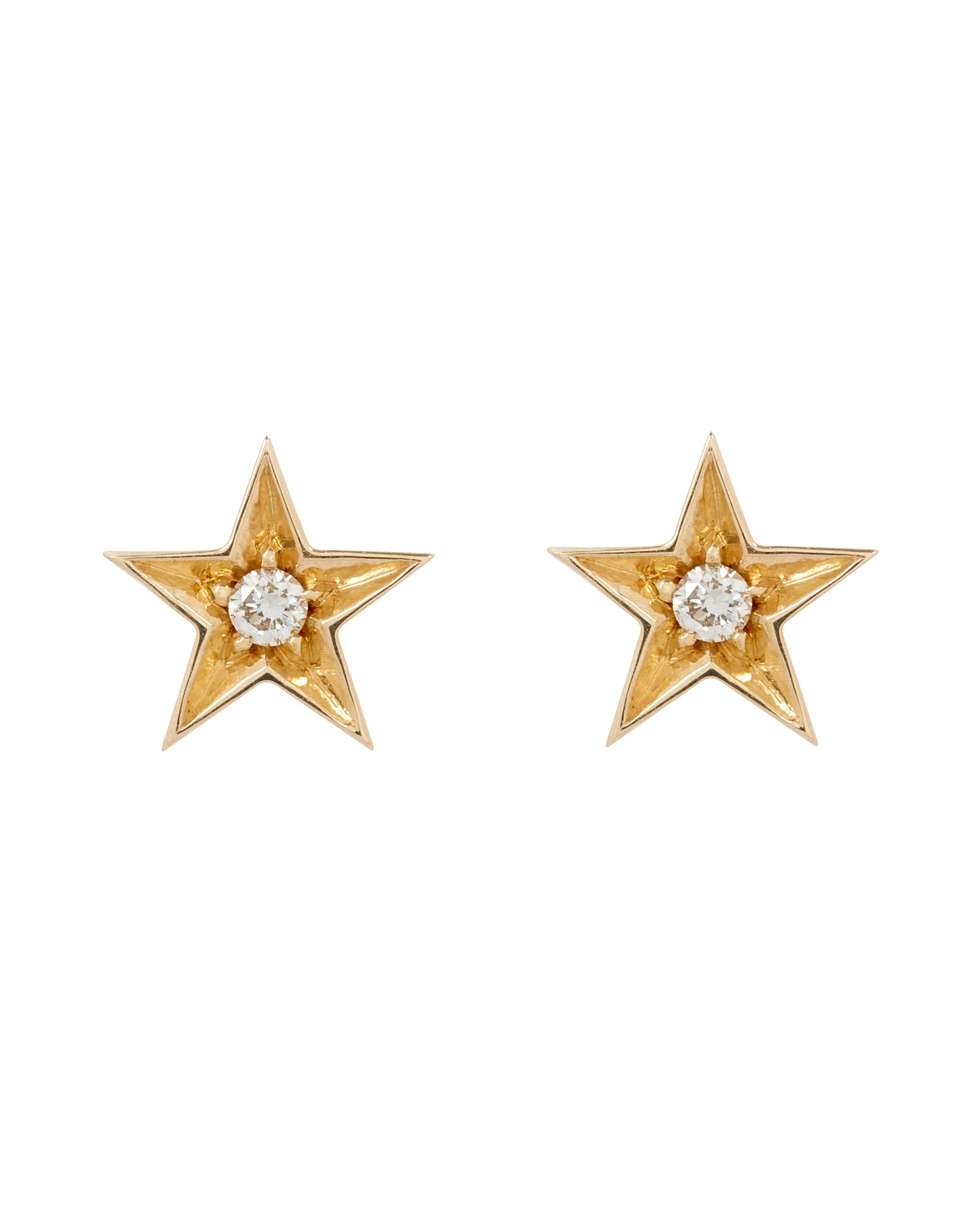 Diamond Star Stud Earrings